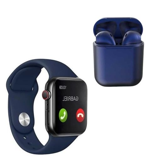 Reloj Inteligente y Audífonos Bluetooth Gadgets & Fun Kit T500 Azul