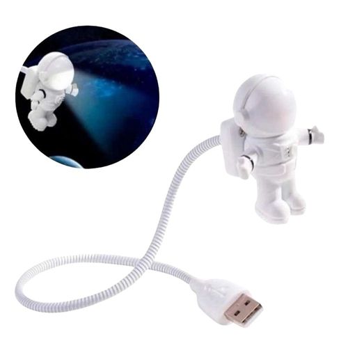 Lámpara Led Usb Flexible Gadgets & Fun Astronauta Blanco