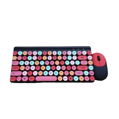 Kit teclado y mouse inálambricos Gadgets & Fun diseño retro