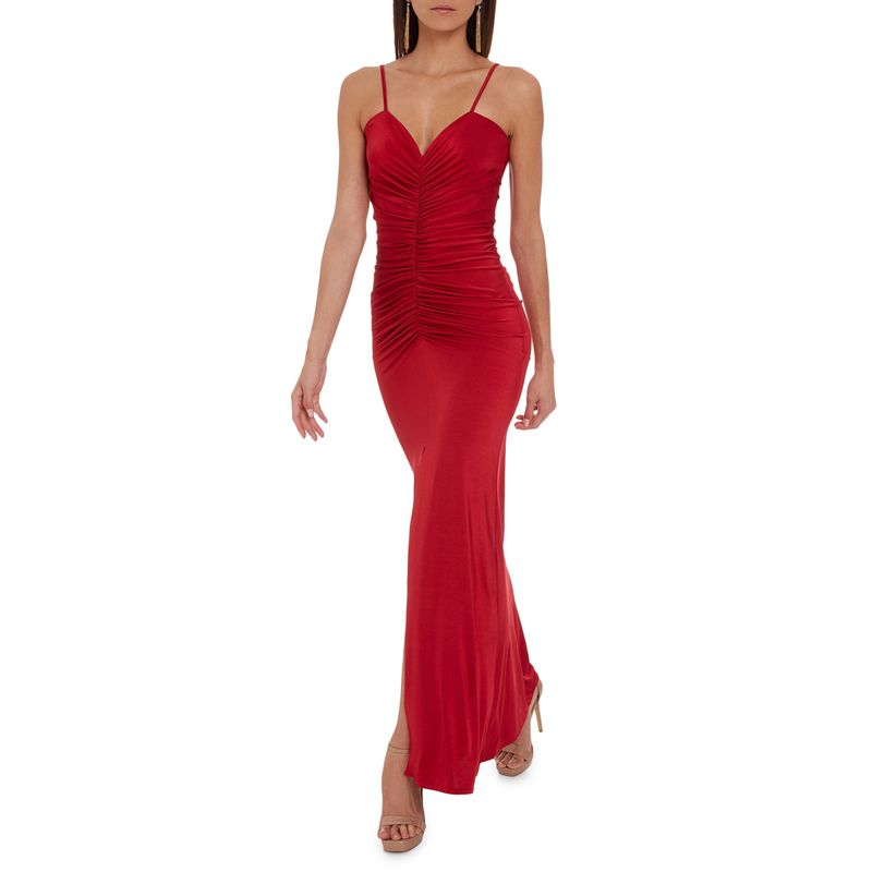 Vestido De Fiesta Para Dama Liz Minelli Corte Sirena Rojo 2CL11203 - La  Marina