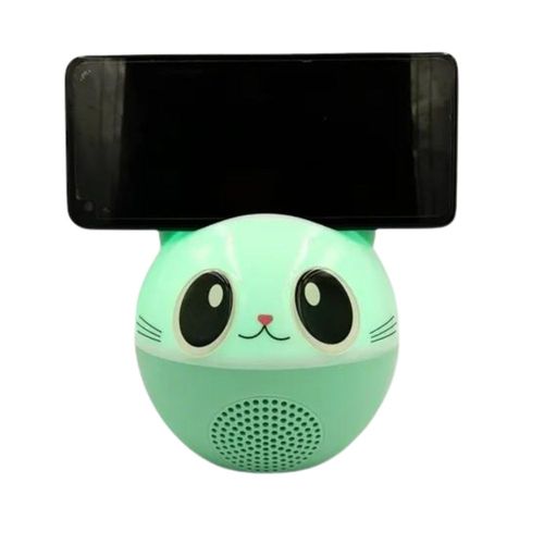 Lámpara con bocina integrada Gadgets & Fun luces rgb gato verde