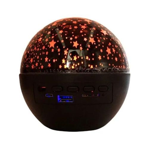Lámpara proyector de estrellas Gadgets & Fun con bocina integrada negro