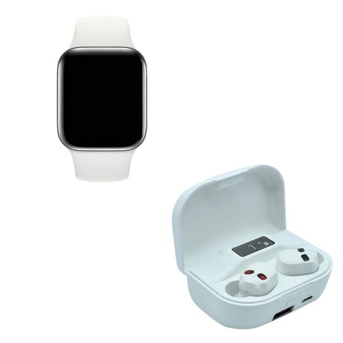 Reloj inteligente y audifonos bluetooth kit audifonos craneo + smartwatch