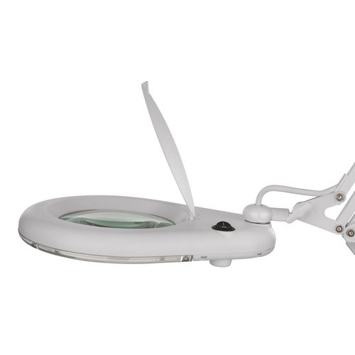 Lámpara led con lupa Steren electrónica blanca her-740bl