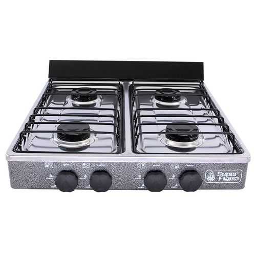 Parrilla de gas Super Flama 4 quemadores gris 4q-cag
