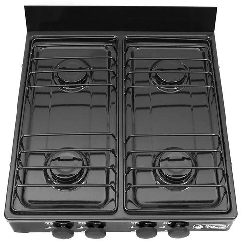 Parrilla de gas Super Flama 4 quemadores negro 4q-n