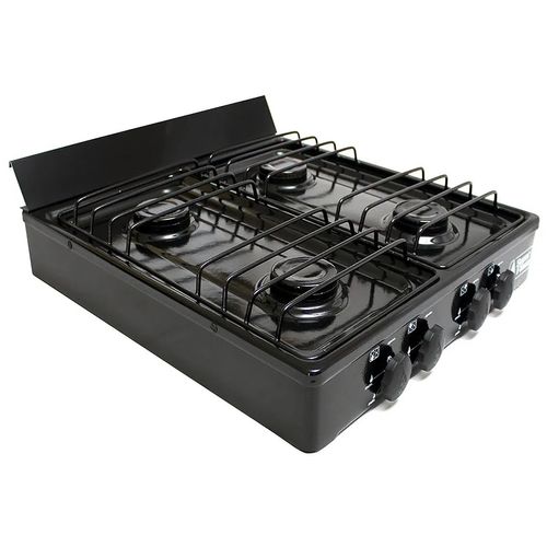 Parrilla de gas Super Flama 4 quemadores negro 4q-n