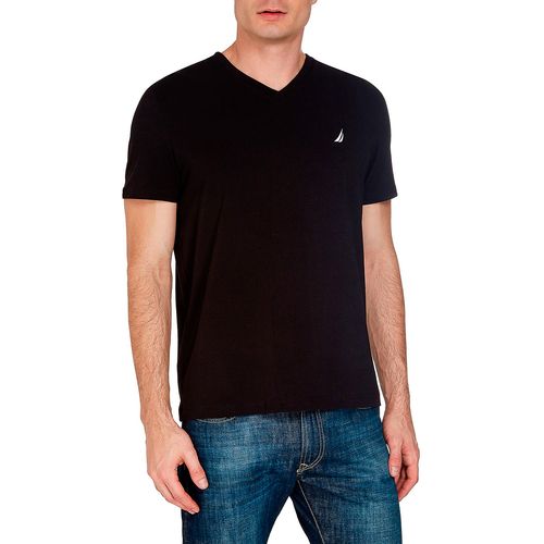 Playera Nautica negro para caballero V7310-0Tb