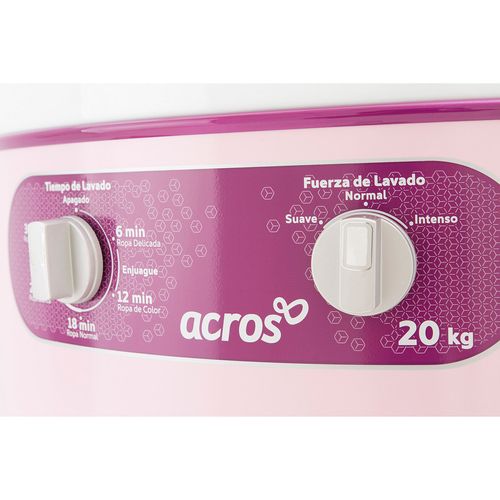 Lavadora redonda Acros 20kg rosa alf2053er