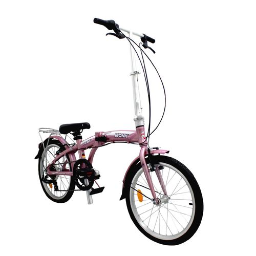 Bicicleta Monk Plegable/alum Rodada-20 7 Velocidades Rosa Flink