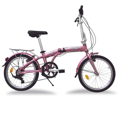 Bicicleta Monk Plegable/alum Rodada-20 7 Velocidades Rosa Flink