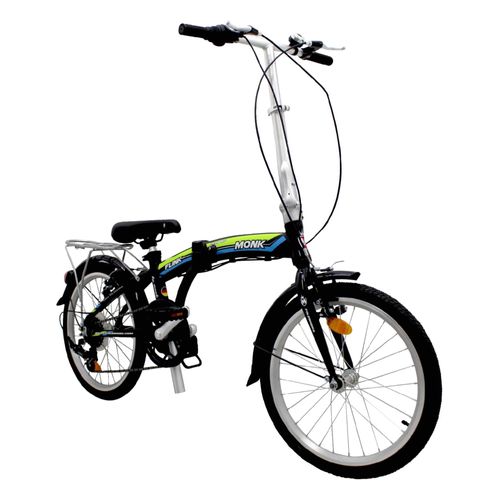 Bicicleta Kugel Plegable/alum Rodada-20 7 Velocidades Negro Verde Flink