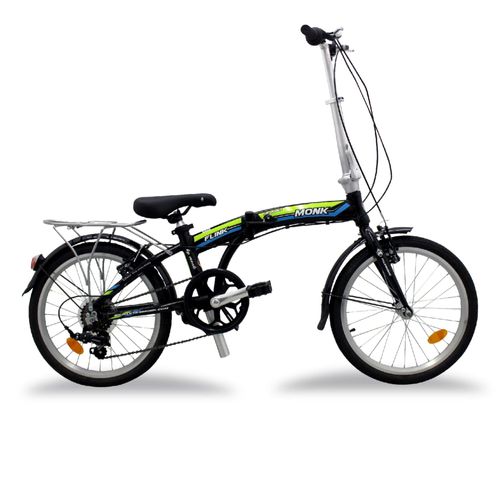 Bicicleta Kugel Plegable/alum Rodada-20 7 Velocidades Negro Verde Flink