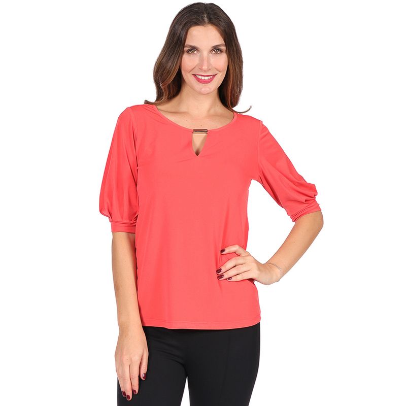 Blusa Casual Para Dama Duplan Rojo 71412 - La Marina