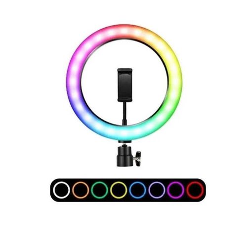 Aro de Luz RGB 30 cm Gadgets & Fun Tripié 1.7 m con Luz Blanca y Luces RGB