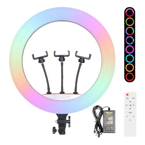 Aro De Luz Led RGB iluminación Blanca Gadgets & Fun 45cm Con Soporte