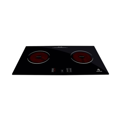 Parrilla De Vitroceramica 2  Quemadores SUPRa cubierta De Cristal Templado Color Negro VITROROSSO-H
