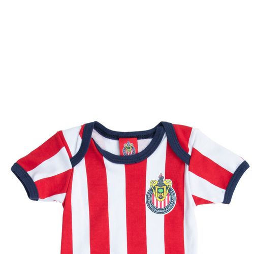 Body Manga Corta Para Niño Chivas Rojo - Blanco 21603