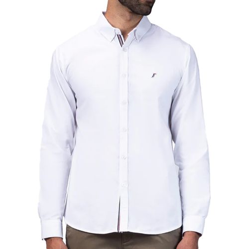 Camisa Casual Para Caballero Tucané Blanco Oxford Original