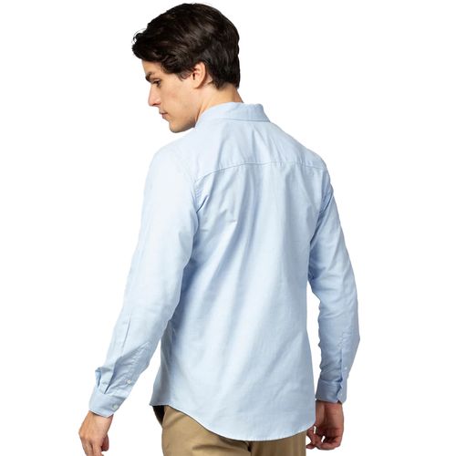 Camisa Casual Para Caballero Tucané Azul Oxford Original