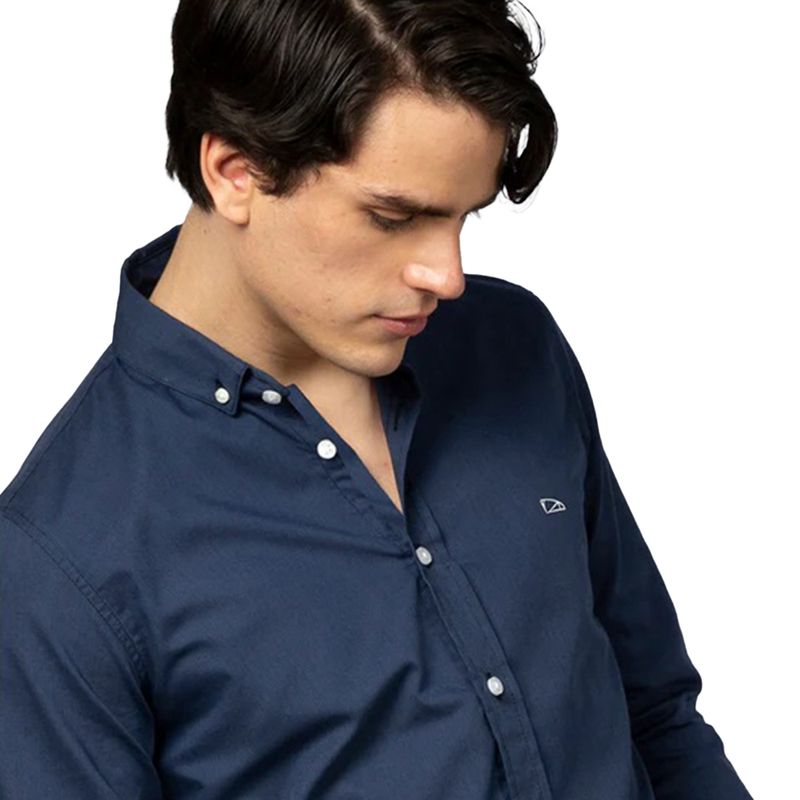 Camisa azul casual para hombre hot sale