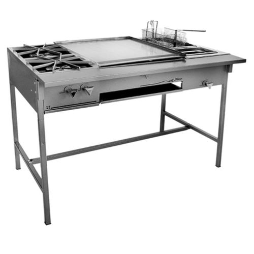 Parrilla con plancha y freidora Ferro 2 quemadores 16543009
