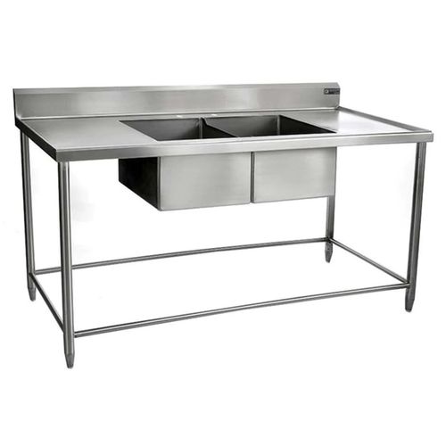 Fregadero doble tarja central  acero inoxidable Ferro 15182101