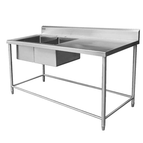 Fregadero doble tarja derecha  acero inoxidable Ferro 15182103