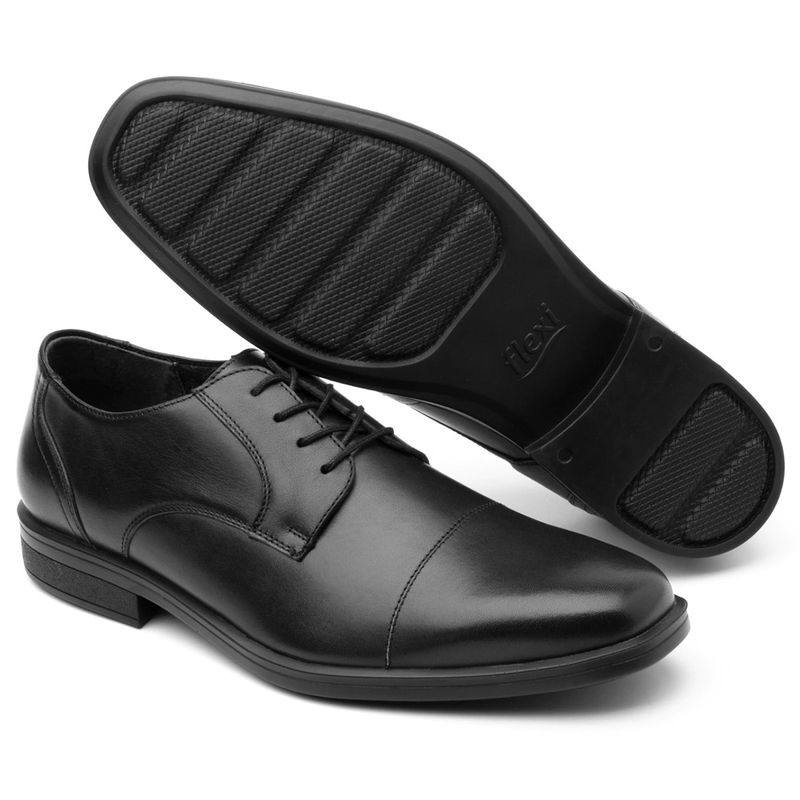 Zapato De Vestir Para Caballero Flexi Cook Negro 407801 La Marina