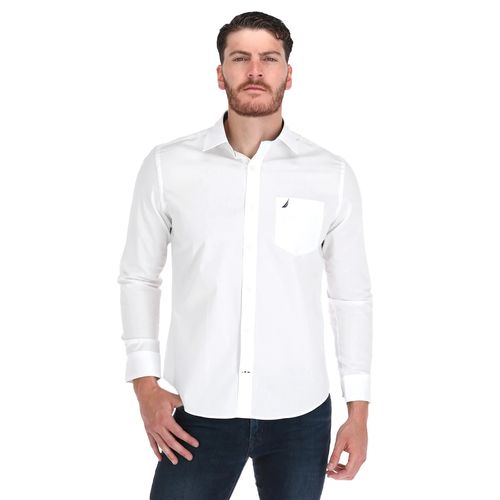 Camisa De Vestir Para Caballero Náutica Blanco W1301MX