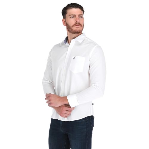 Camisa De Vestir Para Caballero Náutica Blanco W1301MX
