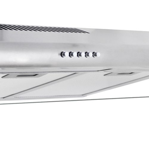 campana extractora 76 cm SUPRa Con motor tipo aspa Y 3 niveles De extracclón cb-76