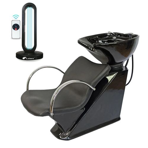 Lava cabezas Letmex + lampara esterilizadora uv negro c67