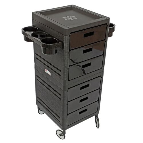 Carrito mesa auxiliar Letmex multifuncional negro 7214nn