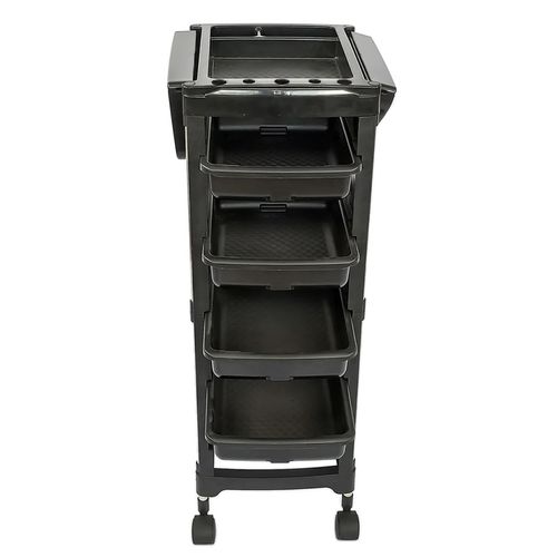 Carrito auxiliar multifuncional negro Letmex t05