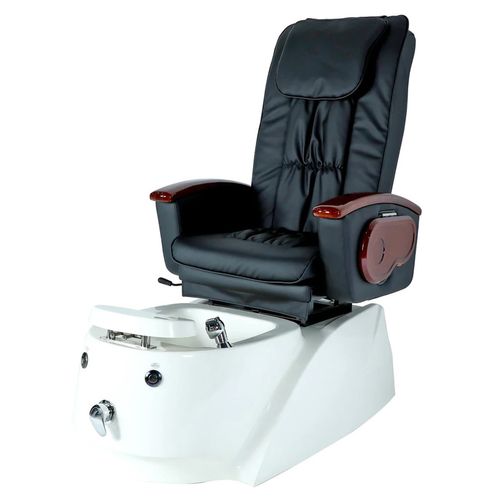Spa pedicure Letmex sillón reclinable y masaje negro-blanco ts1105-mk