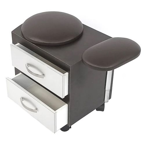 Banco De Pedicure Letmex Negro-Plata MD-BKW