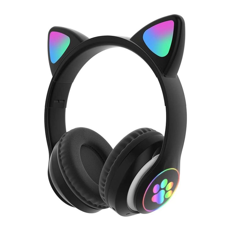 Audifonos Diadema Gato Bluetooth 5.0 high definition luces