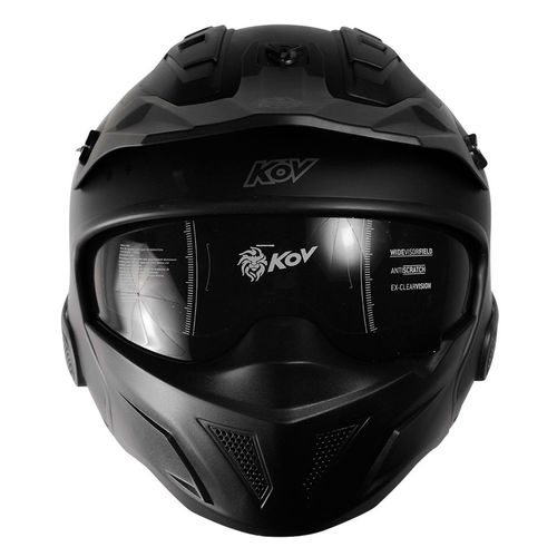 Casco cerrado Kov solido mediano negro mate rock-o