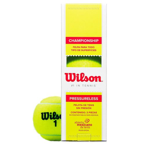 Set de tres pelotas de tenis Wilson pressureless verde wrt1305s0