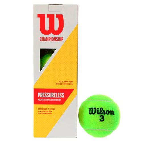 Set de tres pelotas de tenis Wilson pressureless verde wrt1305s0