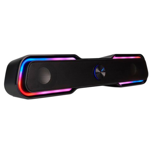 Bocina portátil Vorago bluetooth usb iluminación rgb negro bsp-350