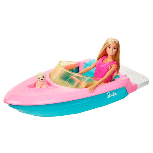 Muñeca Barbie con lancha grg30