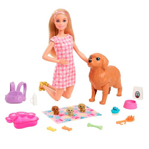 Muñeca Barbie cachorros recién nacidos hck75