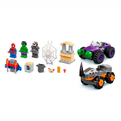 Set de construcción Lego camiones de combate de hulk y rino 10782