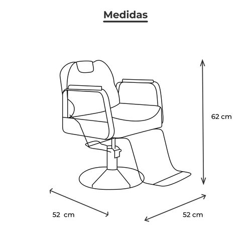 Silla De Corte Letmex Reclinable Negro A3010