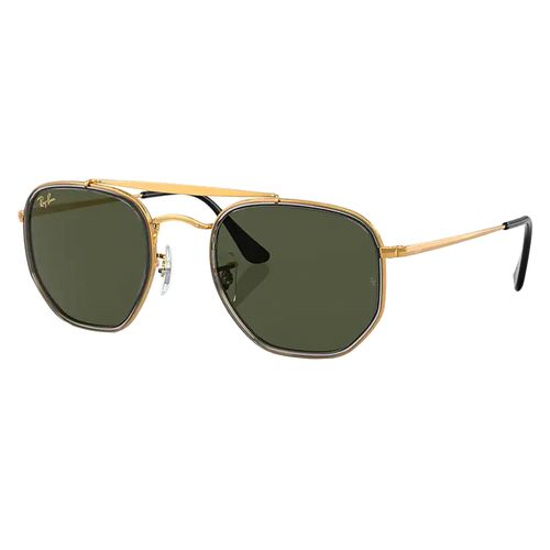 Lentes Solares Unisex Ray Ban Rectángulo Dorado 0RB3648M