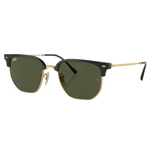 Lentes solares unisex Ray Ban rectangular dorado 0rb4416