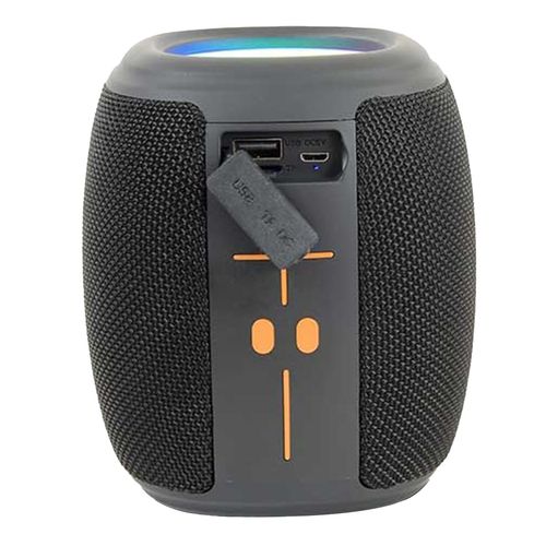Bocina portátil Misik tws usb con luz led negro ms227