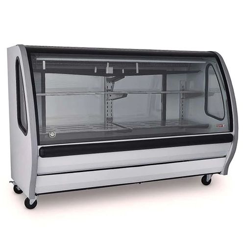 Vitrina Refrigerante Torrey Vidrio Curvo Acero Inoxidable TEM200CAI